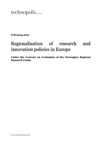 Evaluation of the Regional Research Funds in Norway