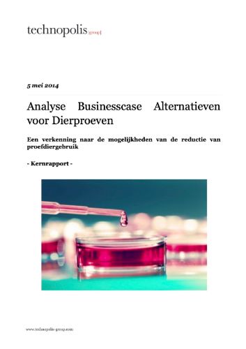 Businesscase alternative approaches for animal testing