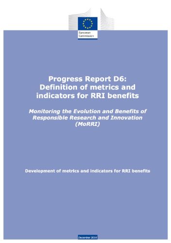 Development of metrics and indicators for RRI projects D6