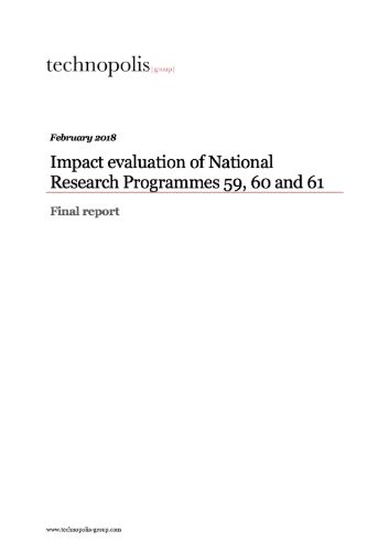 Impact evaluation of National Research Programmes 59, 60 and 61