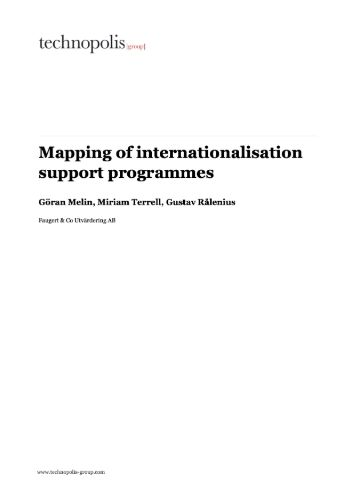 Mapping of other organisations’ internationalisation activities