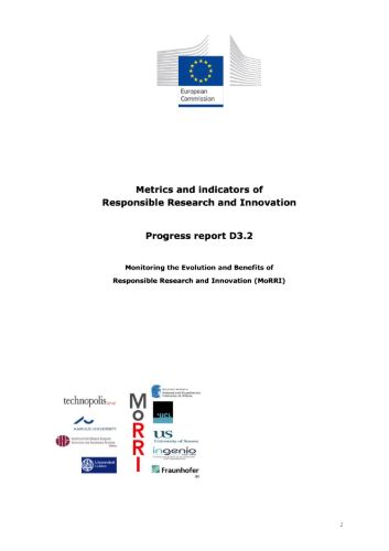 Metrics and indicators of Responsible Research and Innovation –  Progress report D3.2