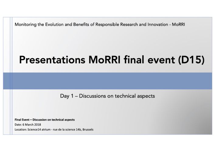 MoRRI – final presentation – Day 1, 6th March 2018