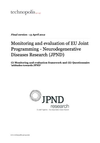 Monitoring and evaluation framework for the Joint Programming Initiative on Neurodegenerative Diseases Research (JPND)