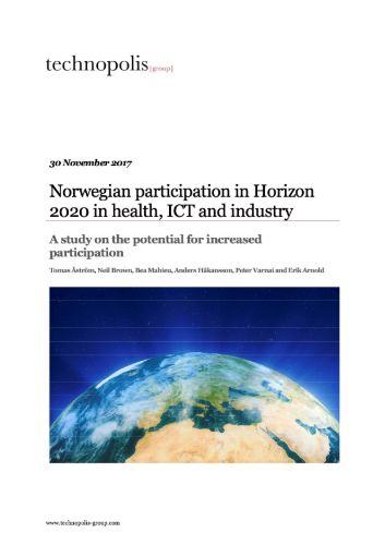Norwegian participation in Horizon 2020 in health, ICT and industry