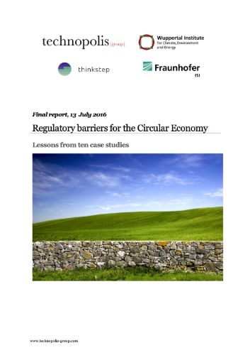 Regulatory barriers for the circular economy