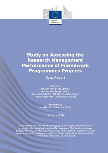 Research Management Performance of projects in FP6, FP7 and Horizon 2020