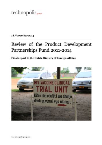 Review Product Development Partnerships for fighting poverty related diseases