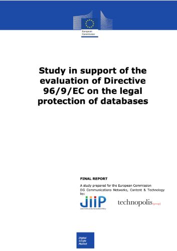 Study in Support of the Evaluation of the Database Directive