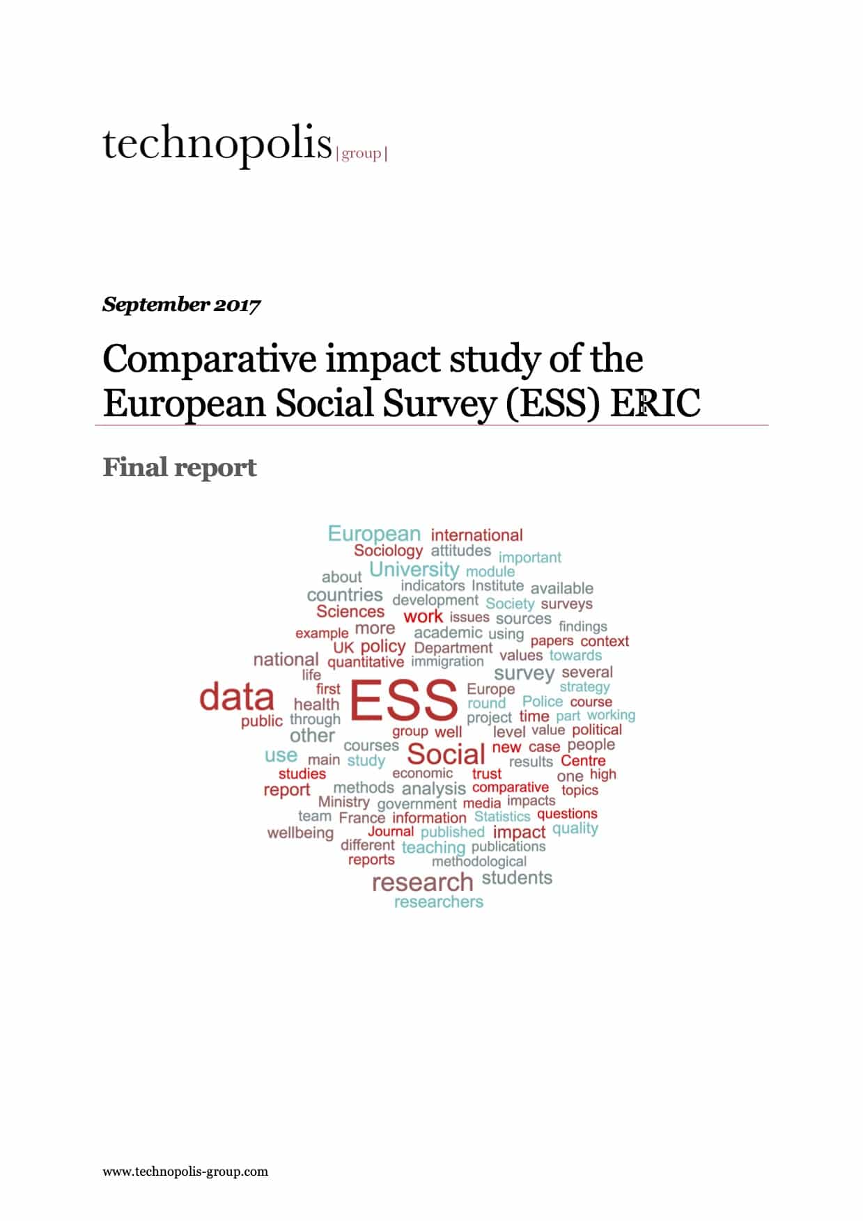 Comparative impact study of the European Social Survey (ESS) ERIC