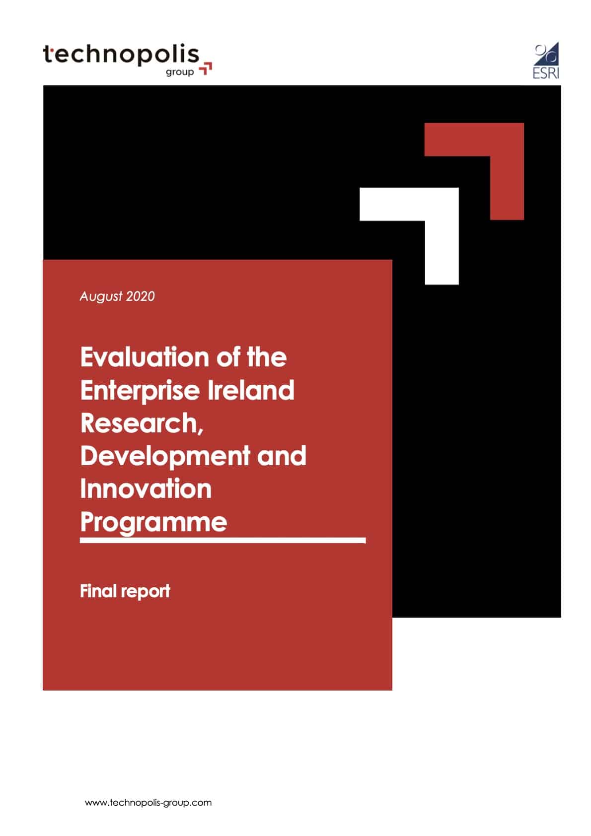 Evaluation of the Enterprise Ireland Research, Development and Innovation Programme