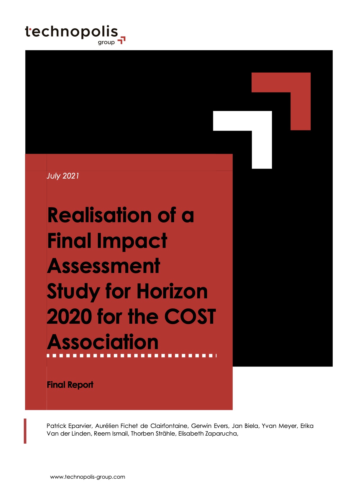 Study for Horizon 2020 for the COST Association