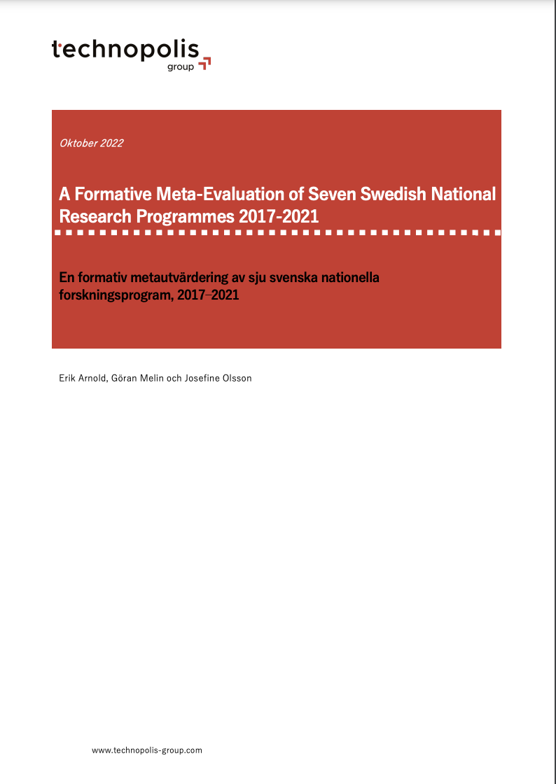 A Formative Meta-Evaluation of Seven Swedish National Research Programmes 2017-2021 