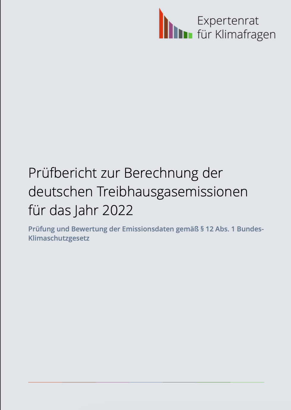 Prüfbericht zur Berechnung der deutschen Treibhausgasemissionen für das Jahr 2022