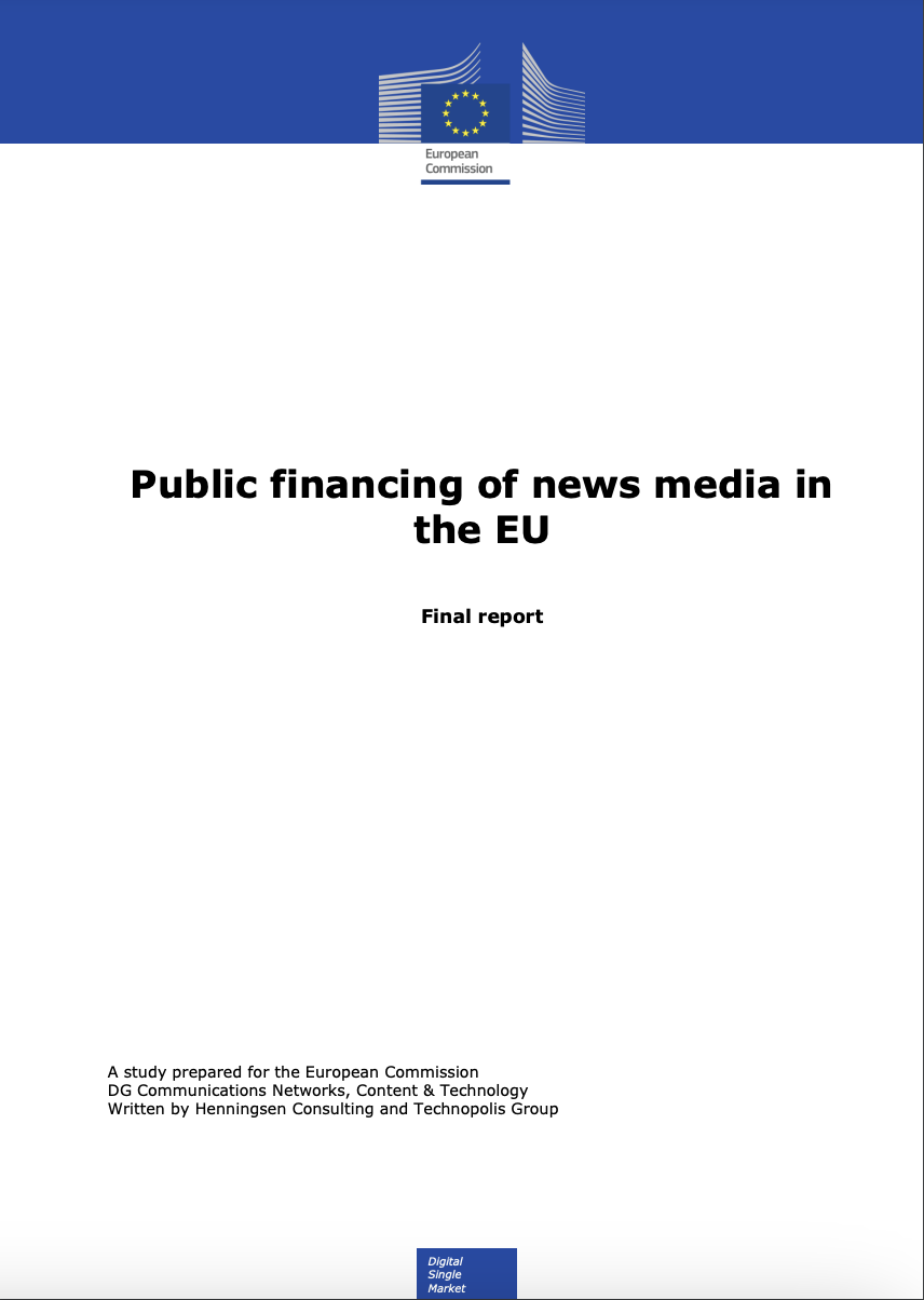 Public financing of news media in the EU