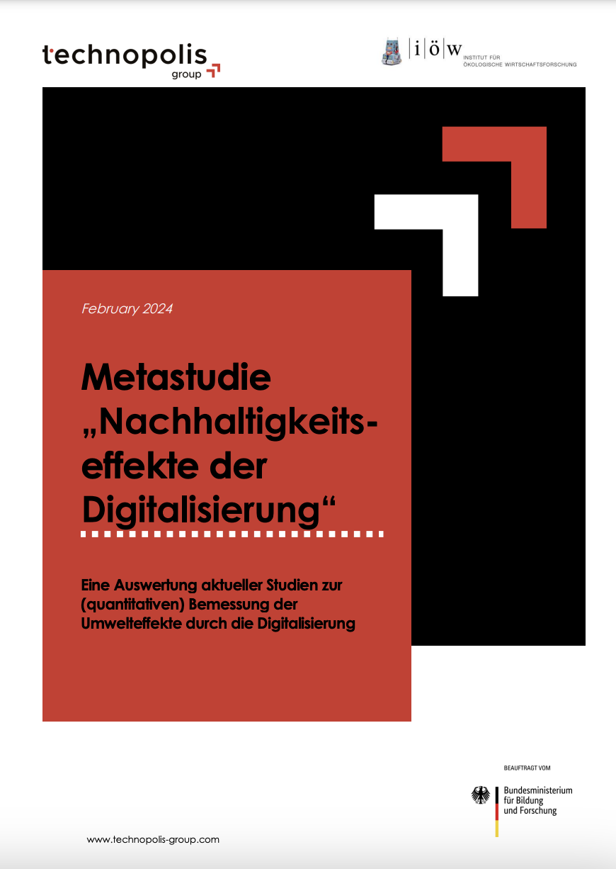 Metastudy “Sustainability effects of digitalisation”