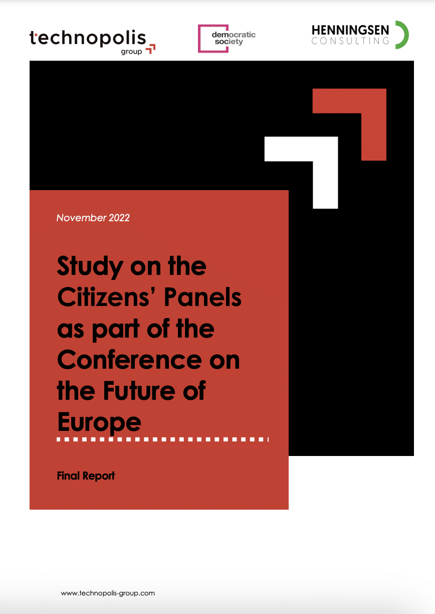 Study on the Citizens’ Panels as part of the Conference on the Future of Europe